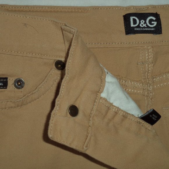Dolce & Gabbana Italian luxury tan pencil knee length skirt D&G size 42 / 28 - Picture 3 of 7